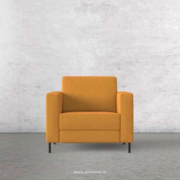 NIRVANA 1 Seater Sofa in Velvet Fabric - SFA016 VL18