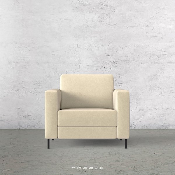 NIRVANA 1 Seater Sofa in Velvet Fabric - SFA016 VL01