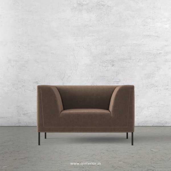 LUXURA 1 Seater Sofa in Velvet Fabric - SFA017 VL02
