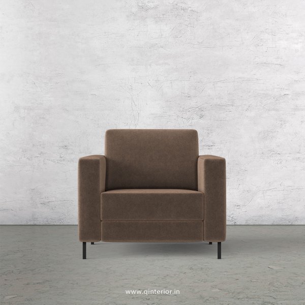 NIRVANA 1 Seater Sofa in Velvet Fabric - SFA016 VL02