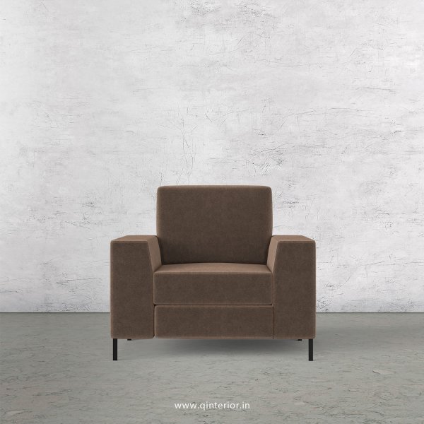 Viva 1 Seater Sofa in Velvet Fabric - SFA015 VL02