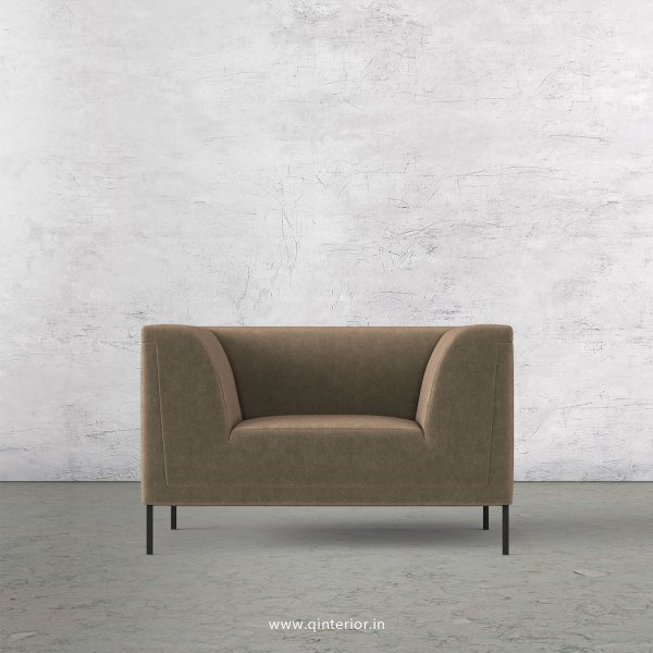 LUXURA 1 Seater Sofa in Velvet Fabric - SFA017 VL11