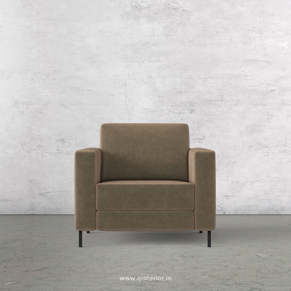 NIRVANA 1 Seater Sofa in Velvet Fabric - SFA016 VL03