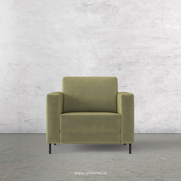 NIRVANA 1 Seater Sofa in Velvet Fabric - SFA016 VL04
