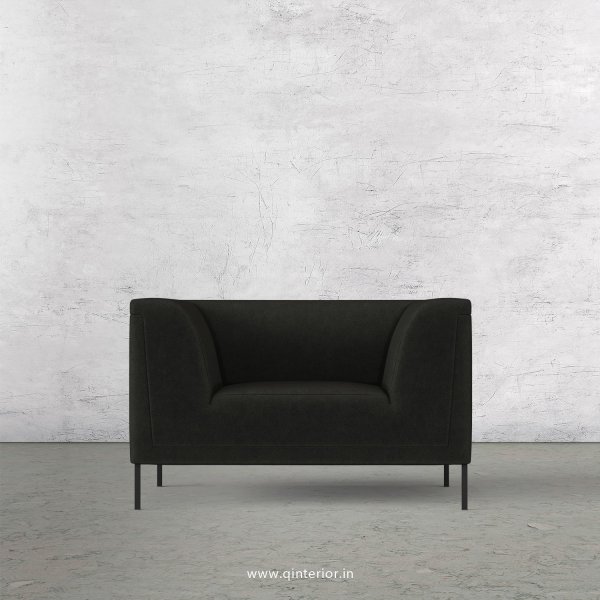 LUXURA 1 Seater Sofa in Velvet Fabric - SFA017 VL07