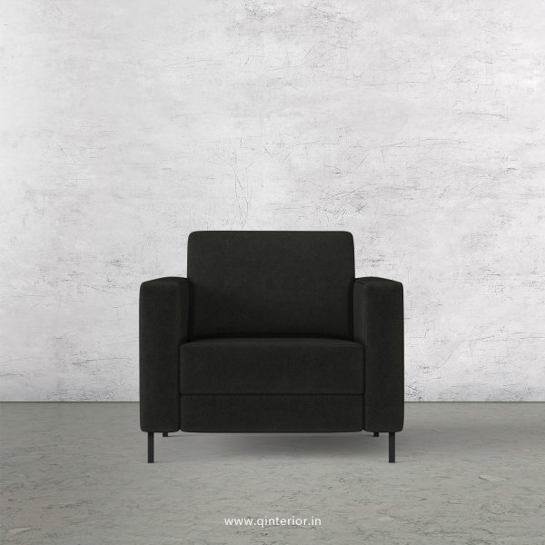 NIRVANA 1 Seater Sofa in Velvet Fabric - SFA016 VL07