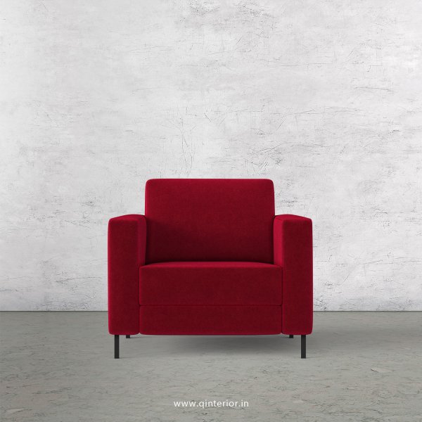 NIRVANA 1 Seater Sofa in Velvet Fabric - SFA016 VL08