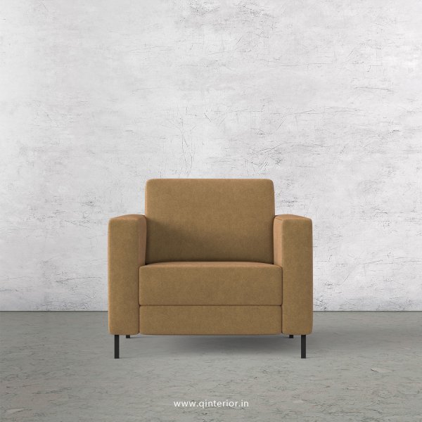 NIRVANA 1 Seater Sofa in Velvet Fabric - SFA016 VL09