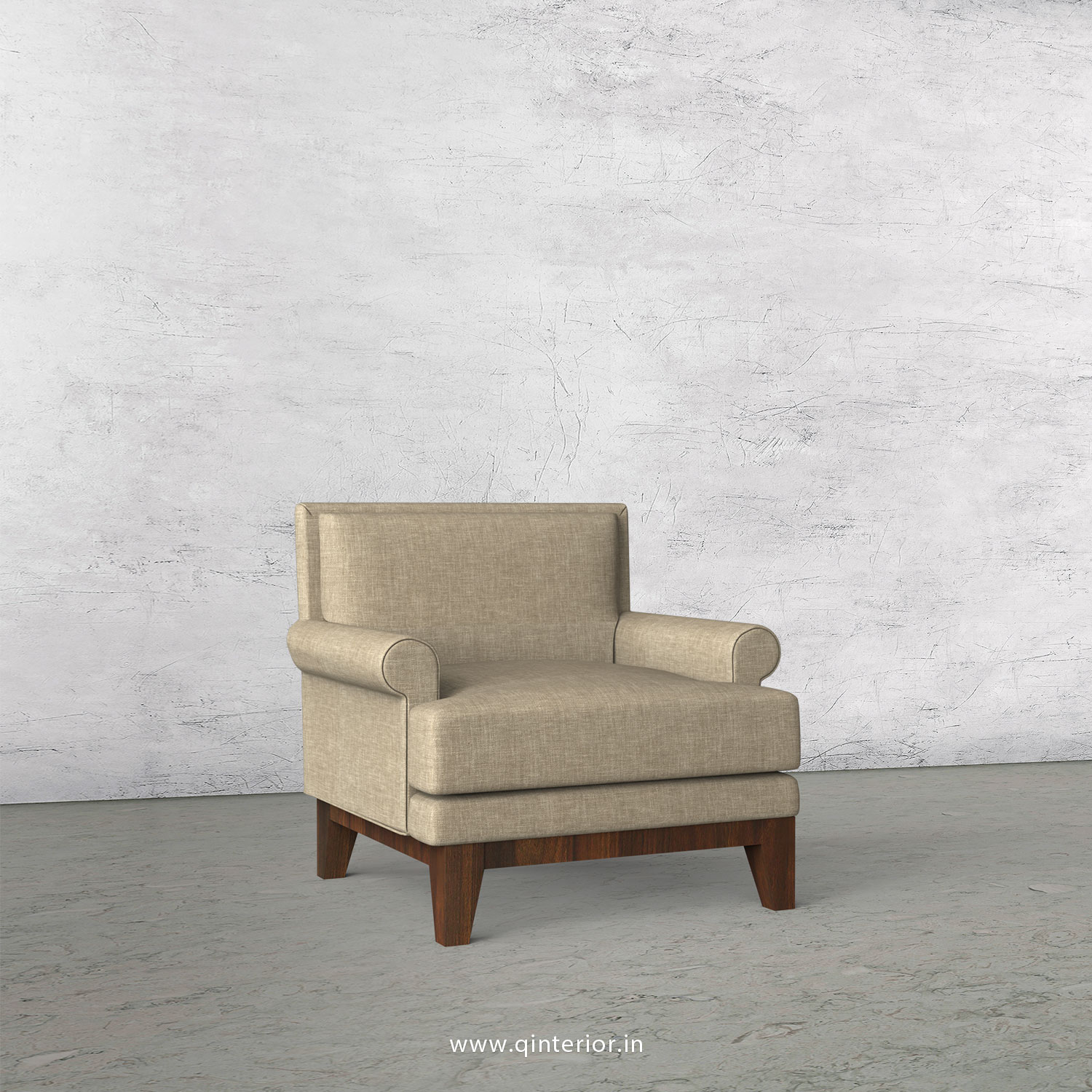 Aviana 1 Seater Sofa in Cotton Plain - SFA001 CP01