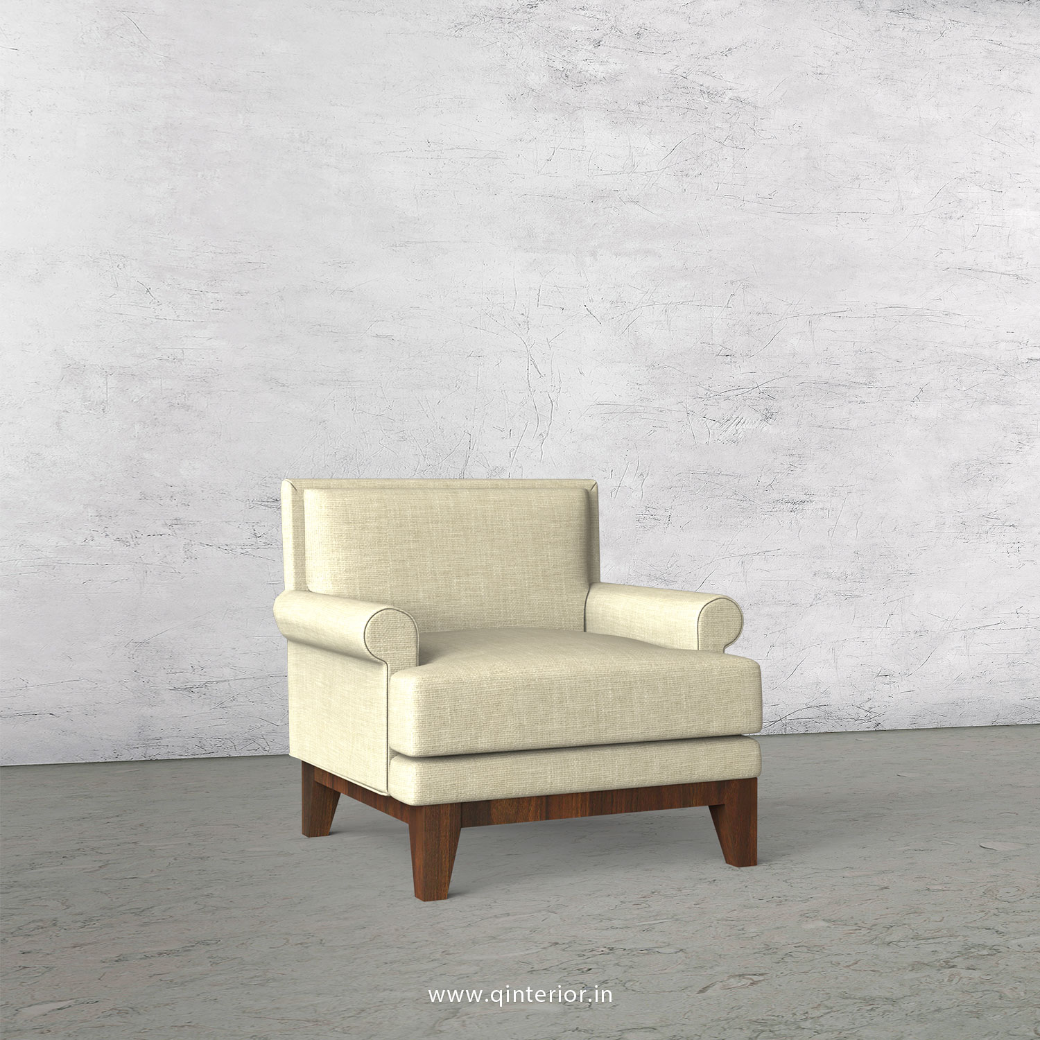 Aviana 1 Seater Sofa in Cotton Plain - SFA001 CP03