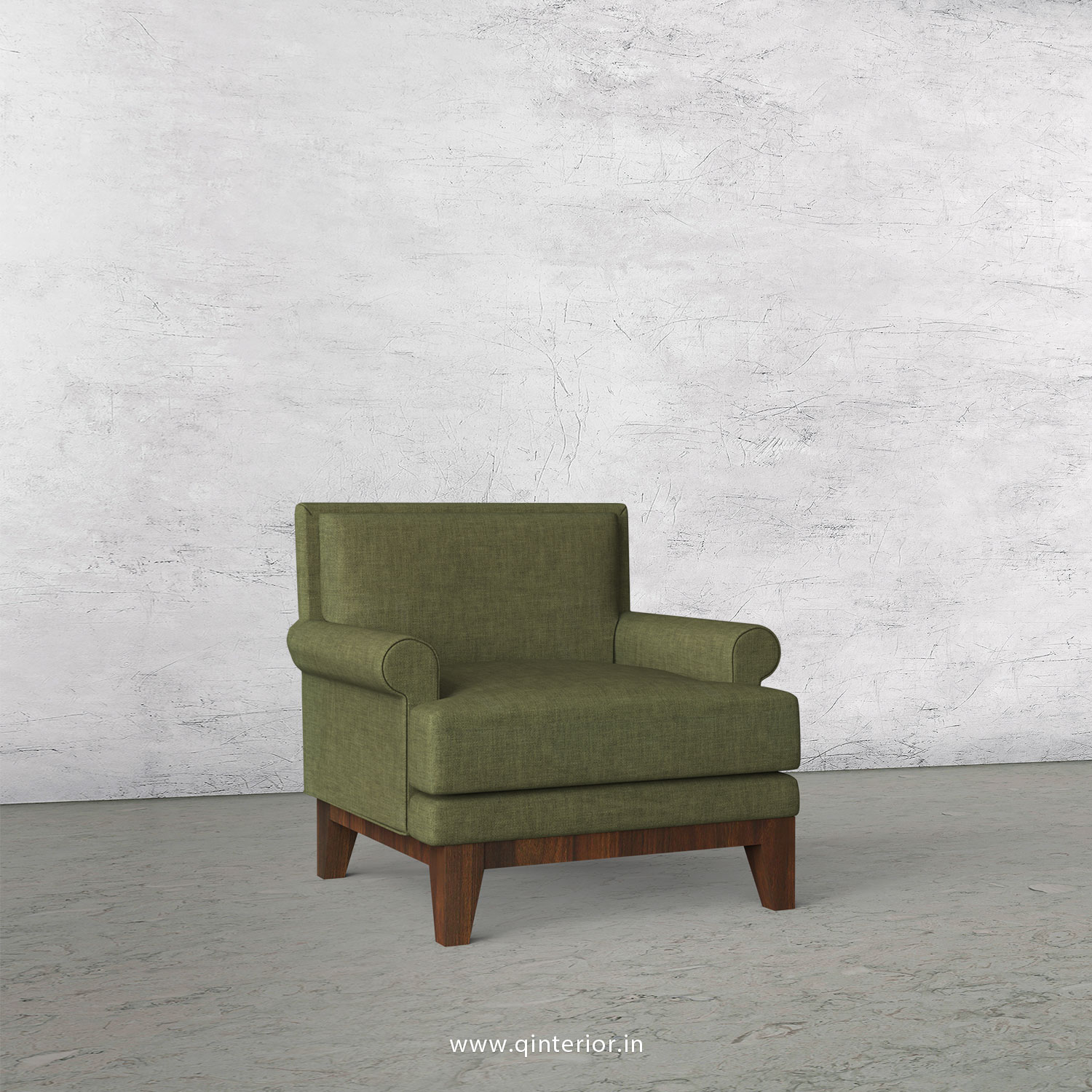 Aviana 1 Seater Sofa in Cotton Plain - SFA001 CP20