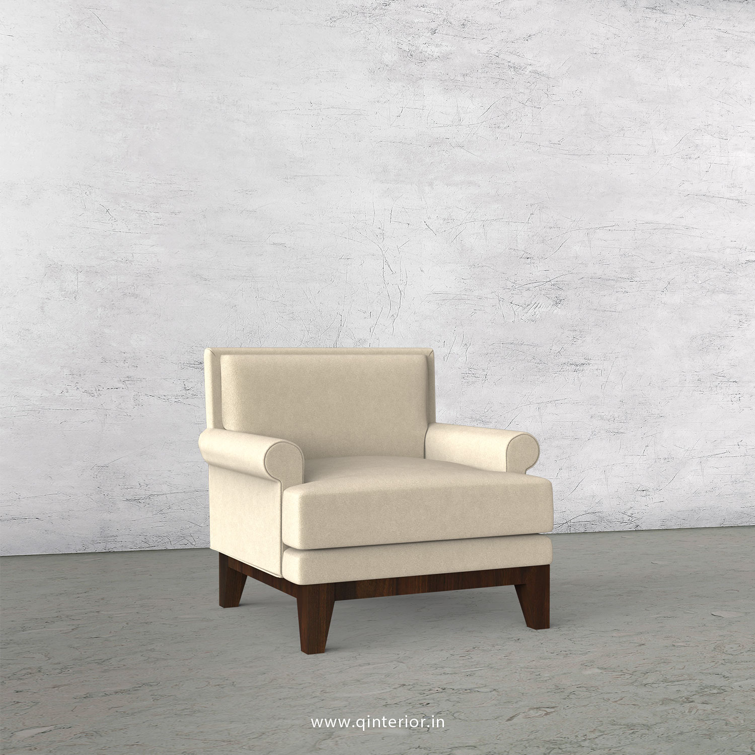 Aviana 1 Seater Sofa in Velvet Fabric - SFA001 VL01