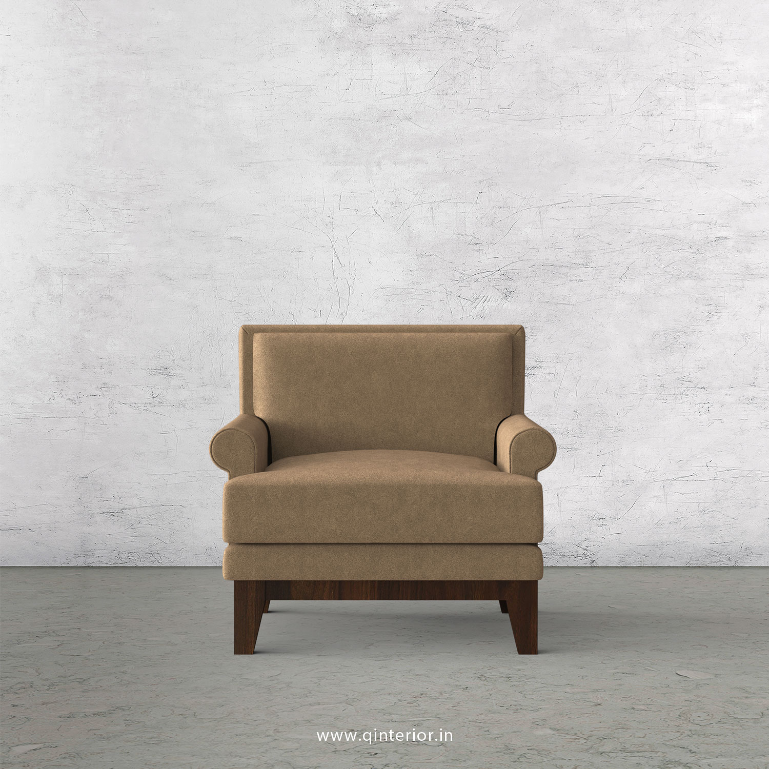 Aviana 1 Seater Sofa in Velvet Fabric - SFA001 VL03