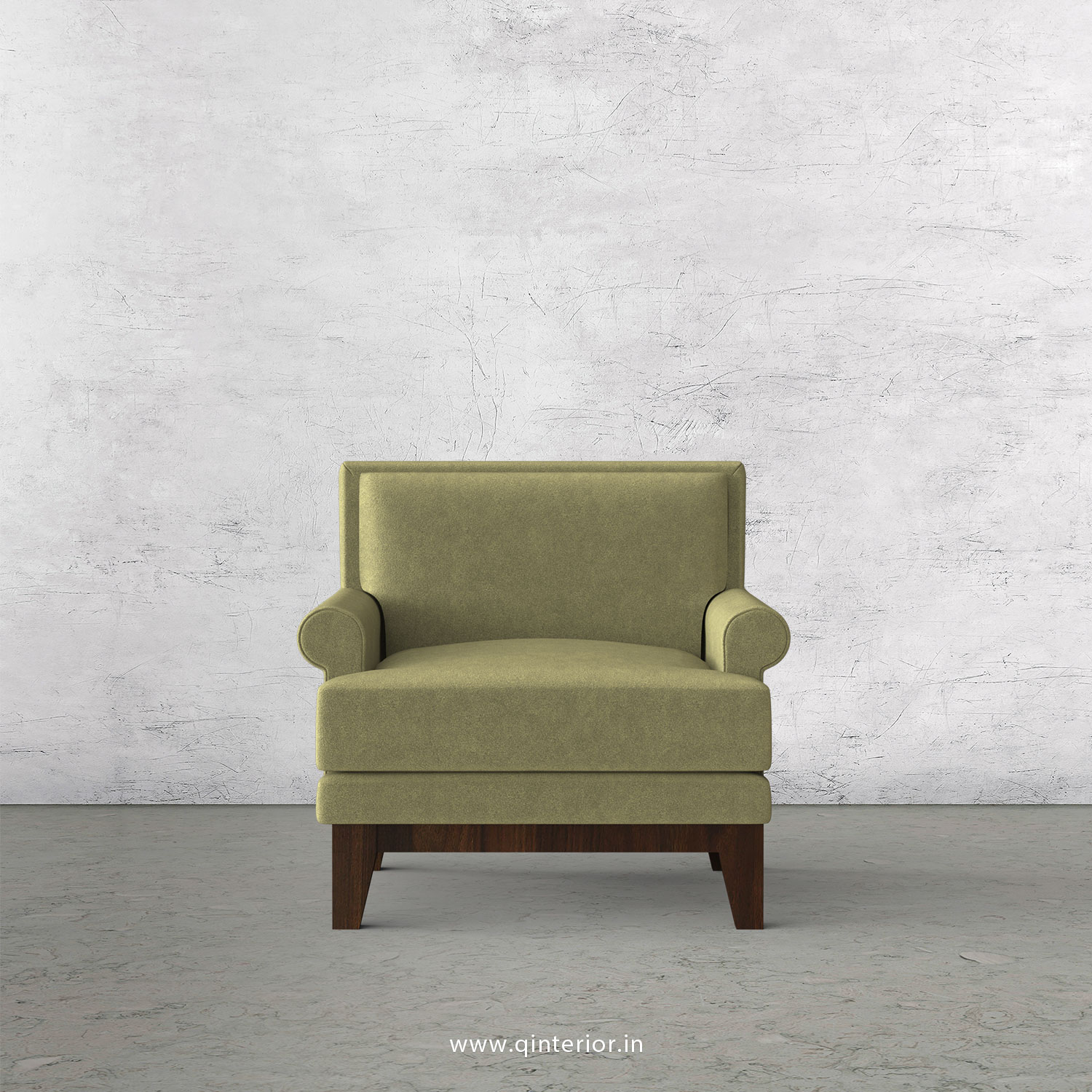 Aviana 1 Seater Sofa in Velvet Fabric - SFA001 VL04