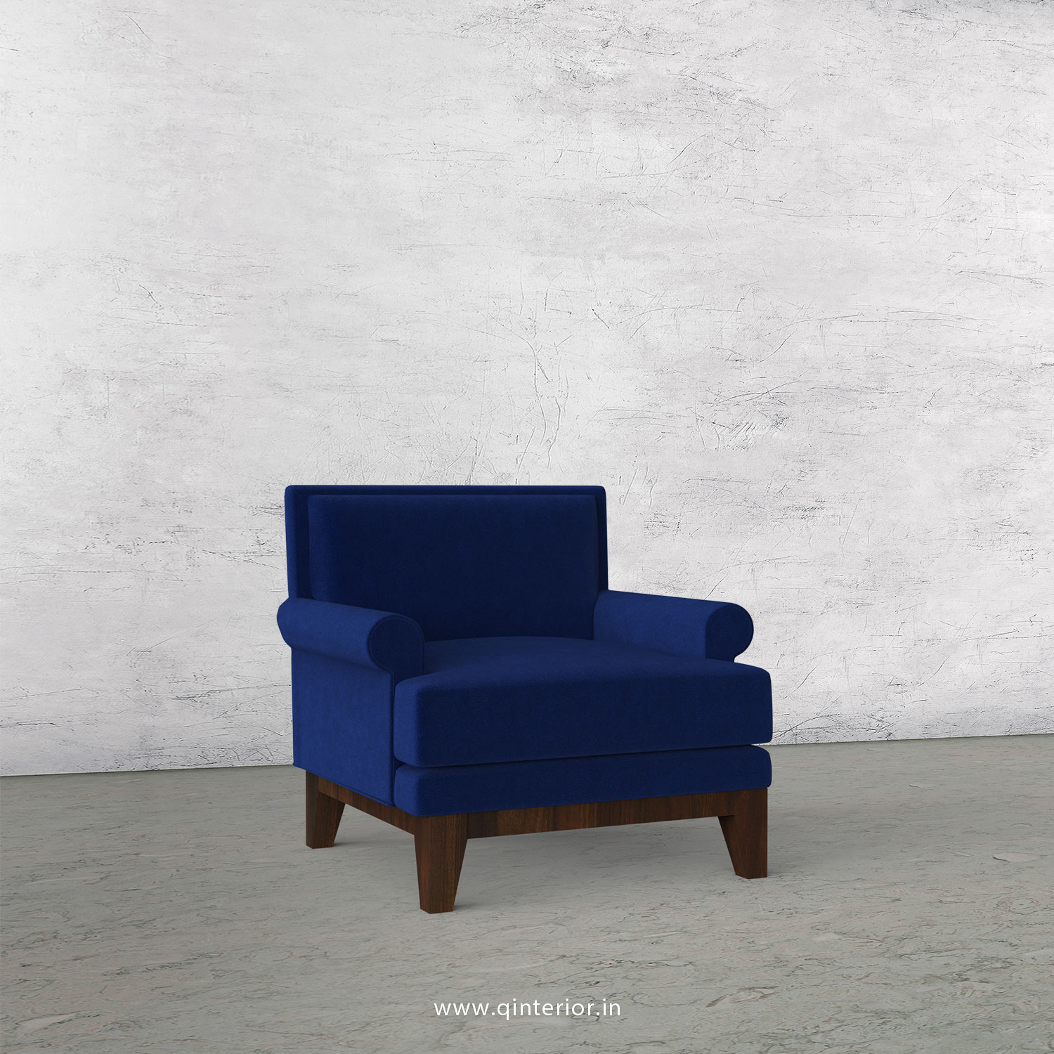 Aviana 1 Seater Sofa in Velvet Fabric - SFA001 VL05