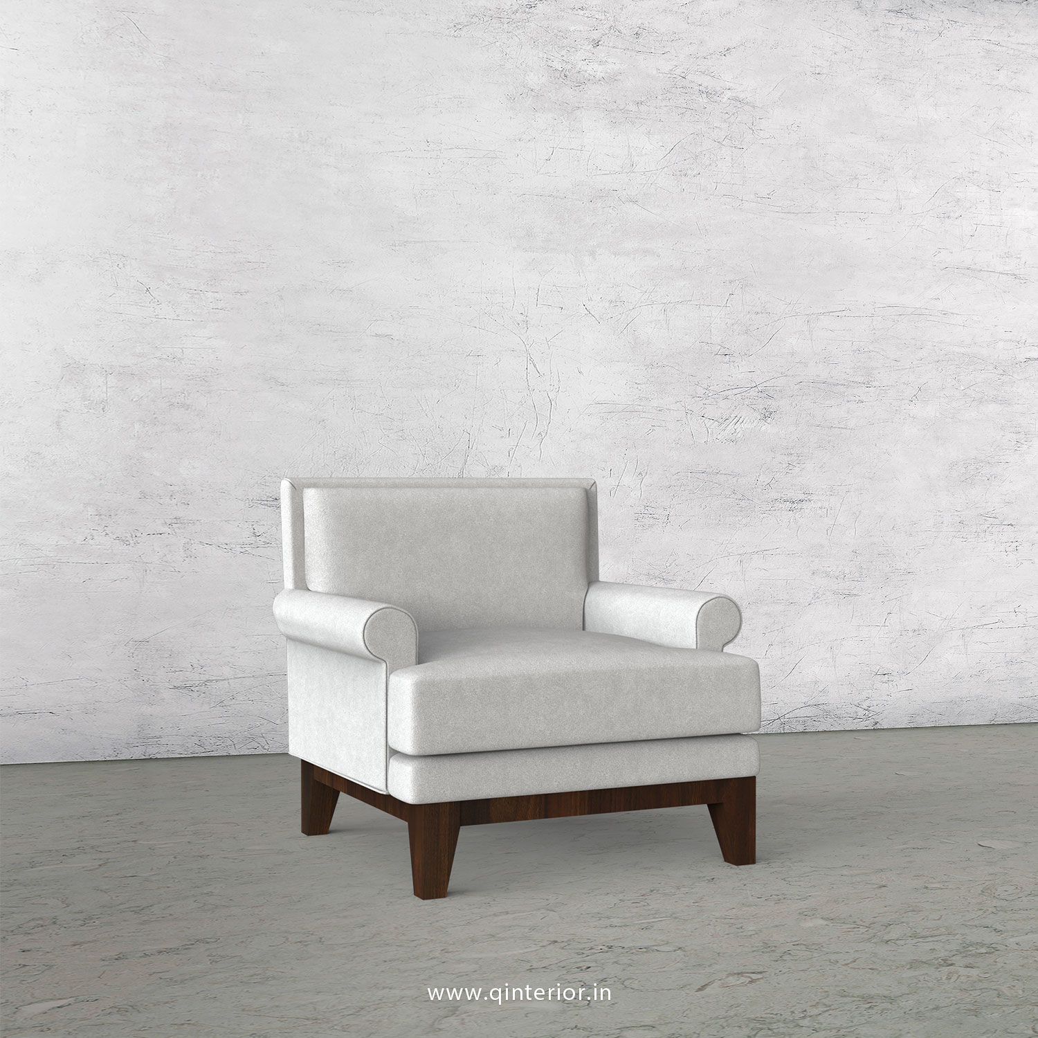 Aviana 1 Seater Sofa in Velvet Fabric - SFA001 VL06
