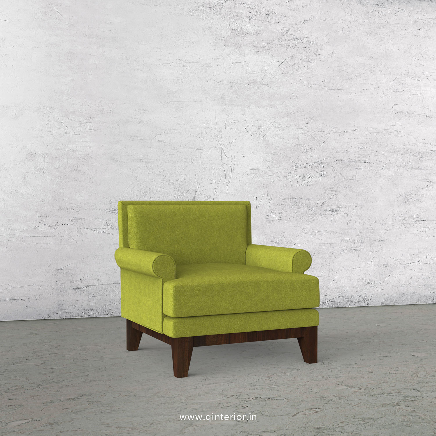 Aviana 1 Seater Sofa in Velvet Fabric - SFA001 VL10