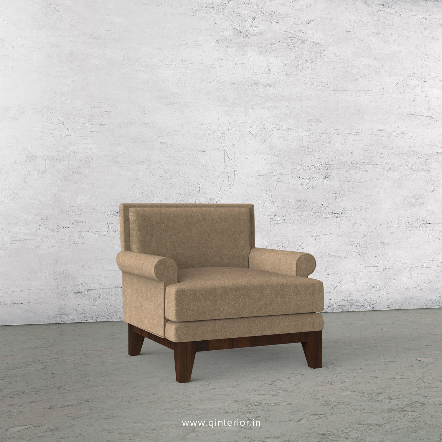 Aviana 1 Seater Sofa in Velvet Fabric - SFA001 VL11
