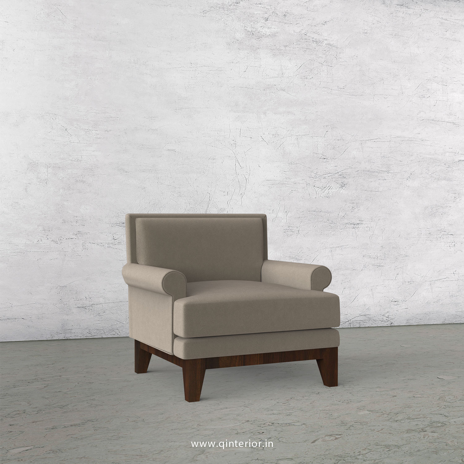 Aviana 1 Seater Sofa in Velvet Fabric - SFA001 VL12