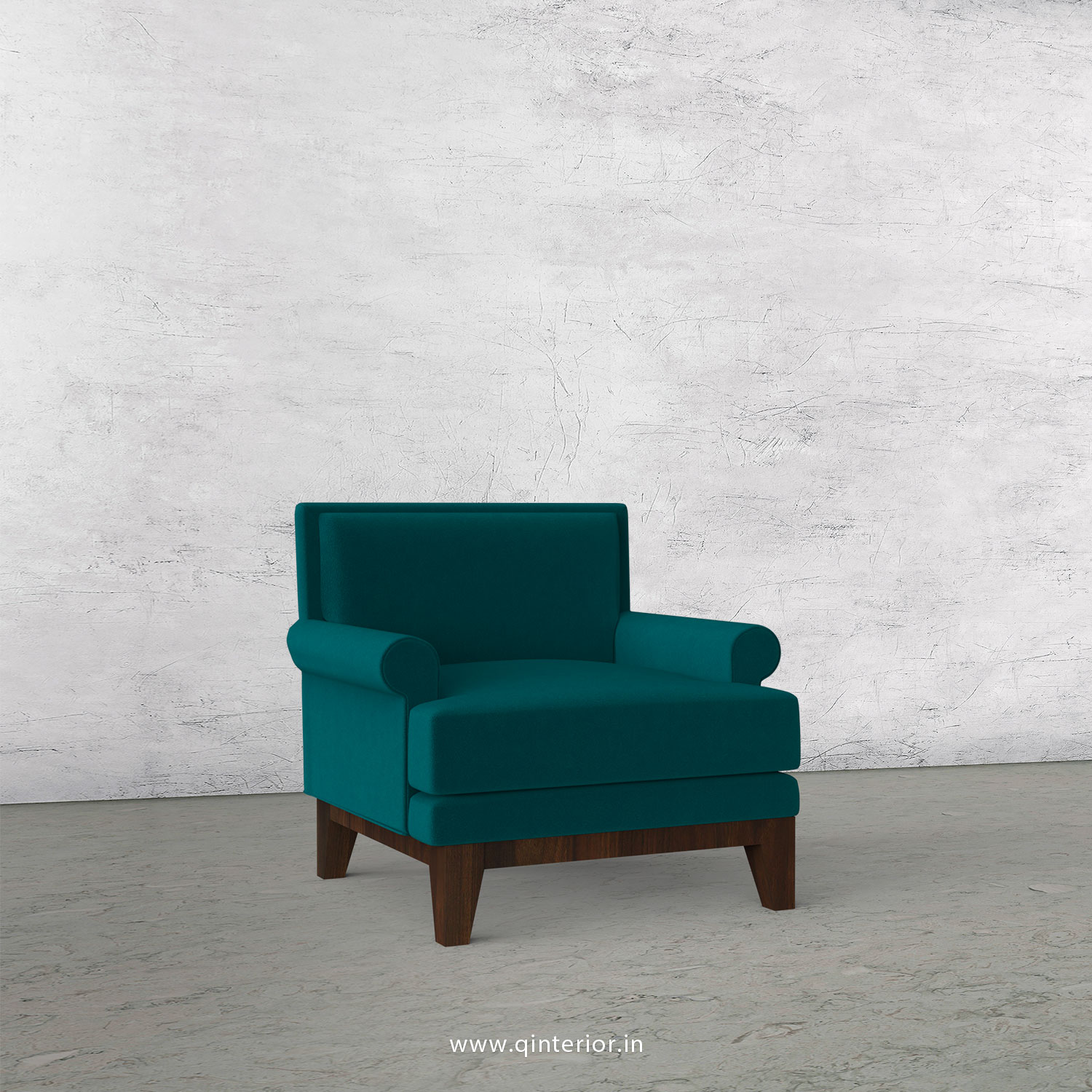 Aviana 1 Seater Sofa in Velvet Fabric - SFA001 VL13