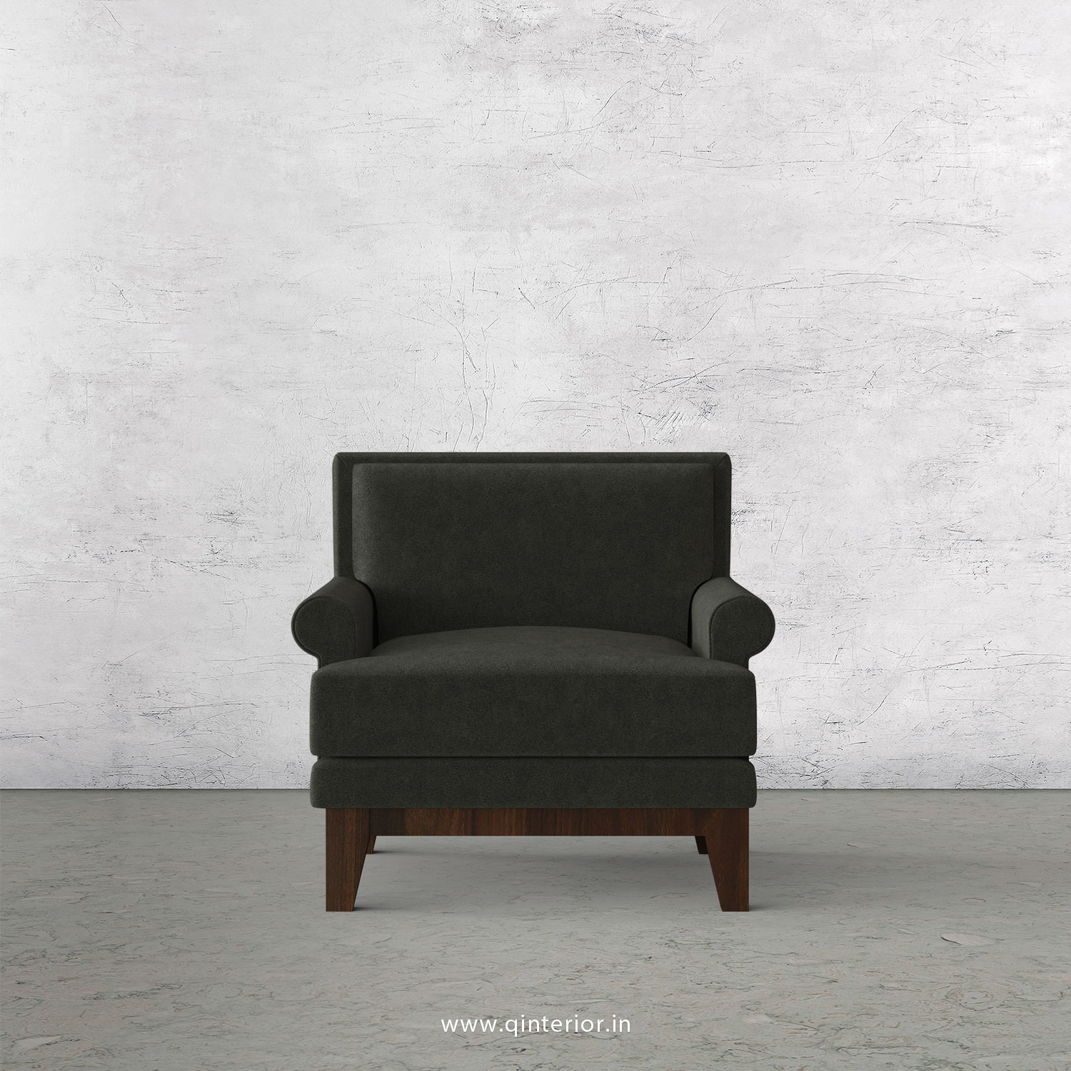 Aviana 1 Seater Sofa in Velvet Fabric - SFA001 VL15