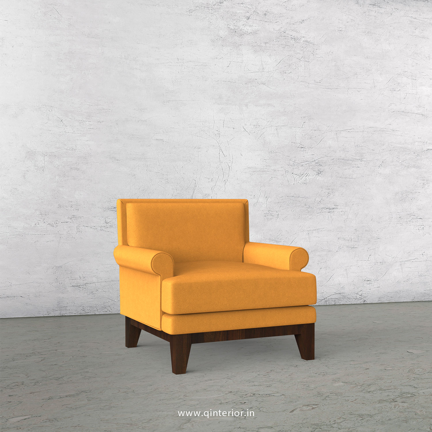 Aviana 1 Seater Sofa in Velvet Fabric - SFA001 VL18