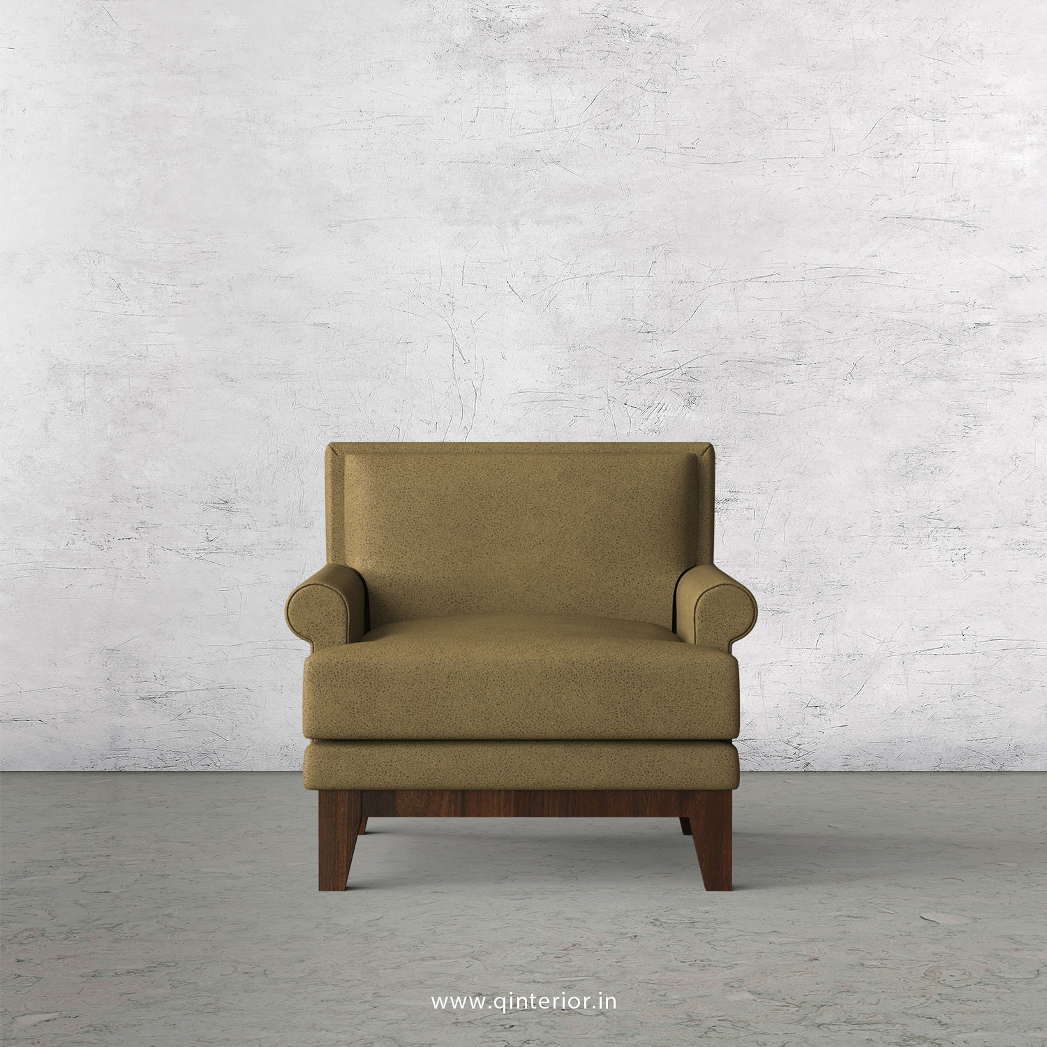 Aviana 1 Seater Sofa in Fab Leather Fabric - SFA001 FL01