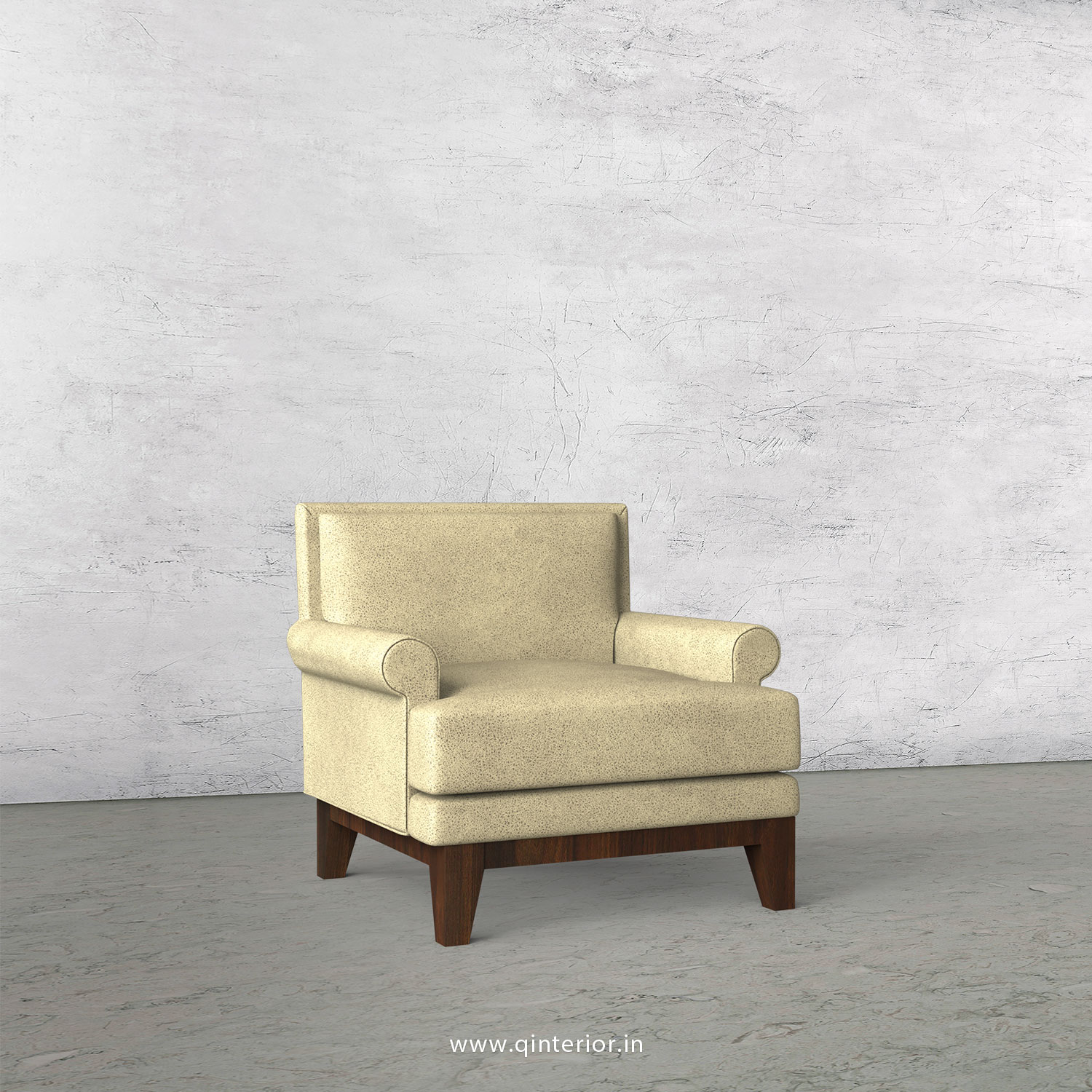 Aviana 1 Seater Sofa in Fab Leather Fabric - SFA001 FL10