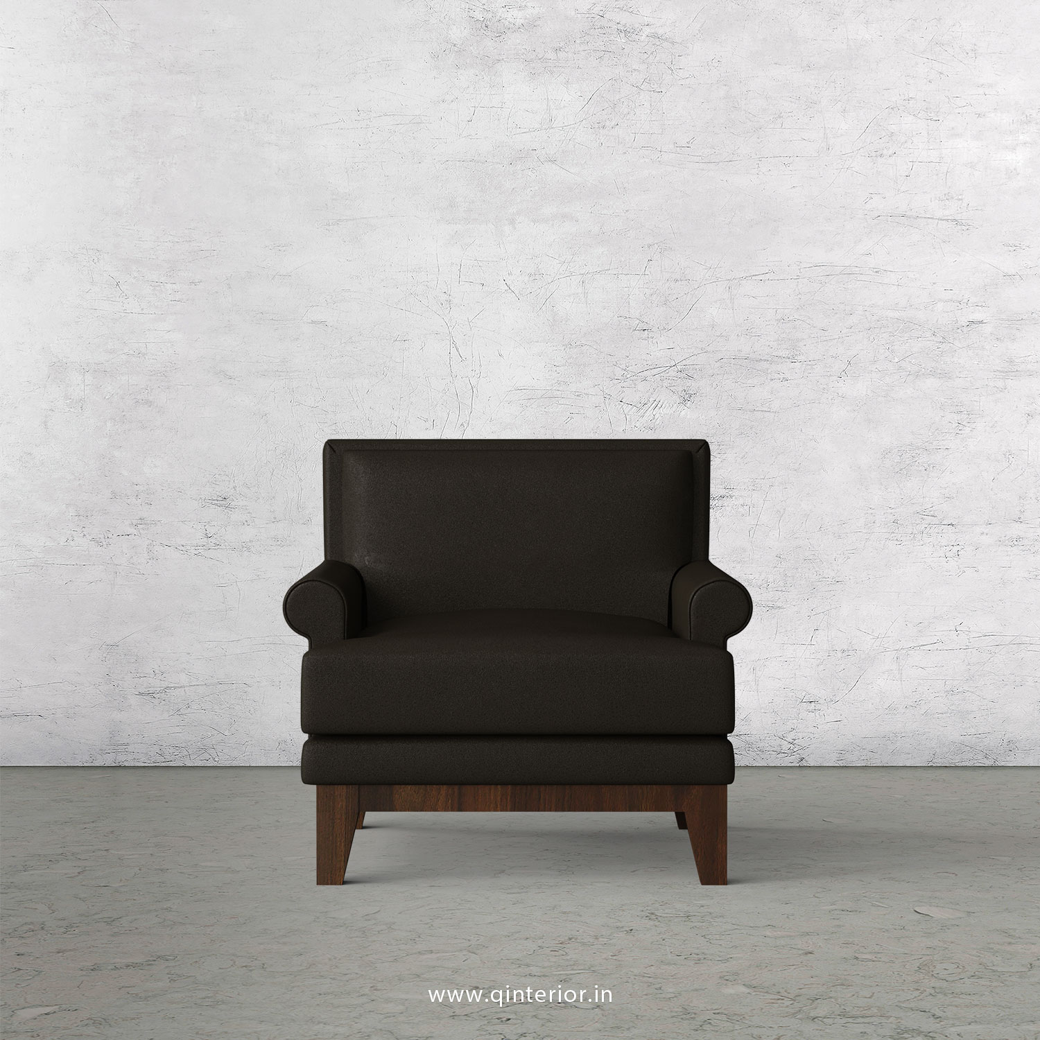Aviana 1 Seater Sofa in Fab Leather Fabric - SFA001 FL11