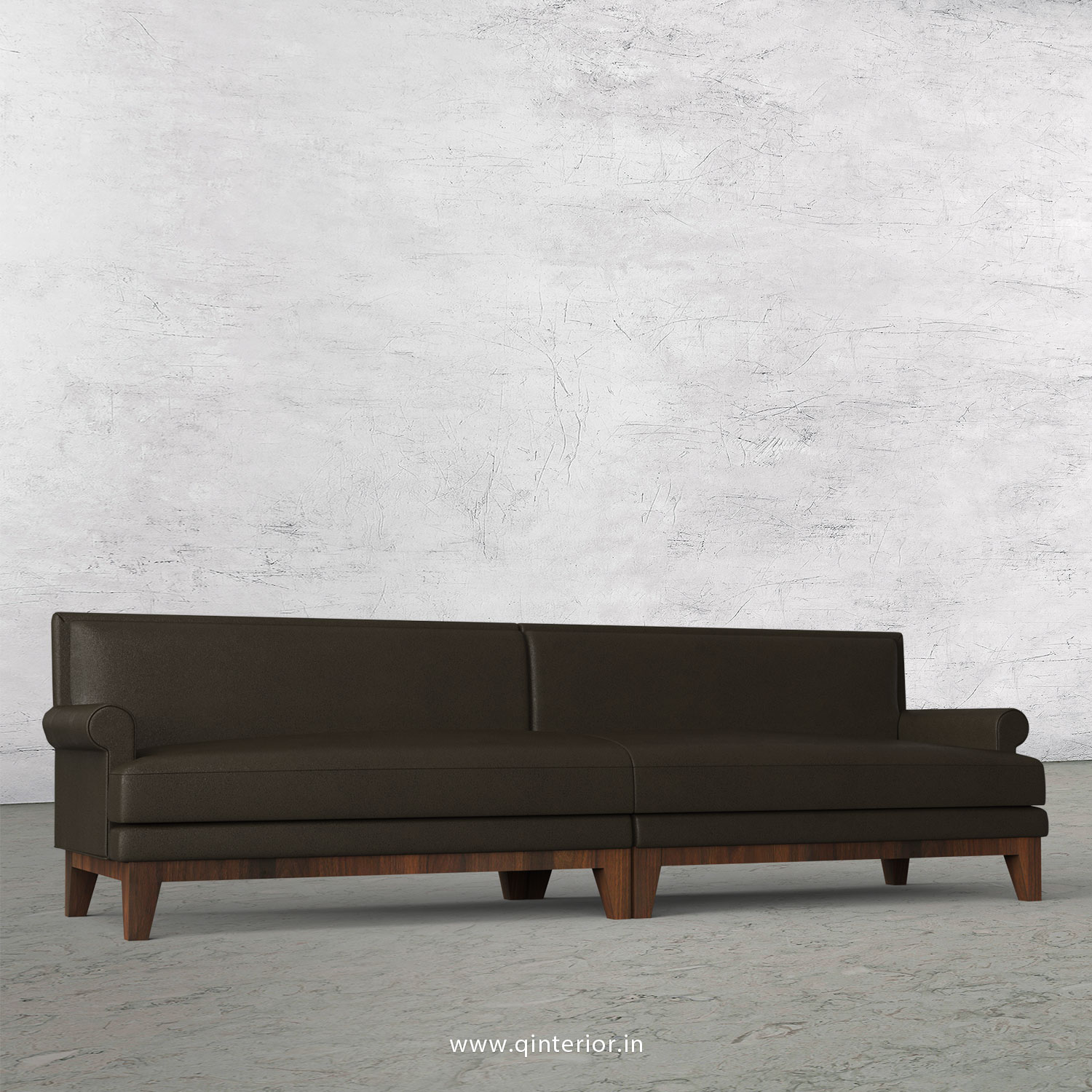 Aviana 4 Seater Sofa in Fab Leather Fabric - SFA001 FL11