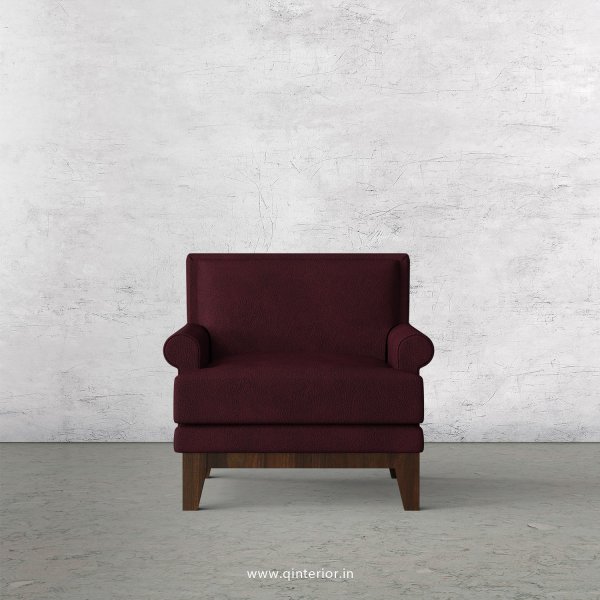 Aviana 1 Seater Sofa in Fab Leather Fabric - SFA001 FL12