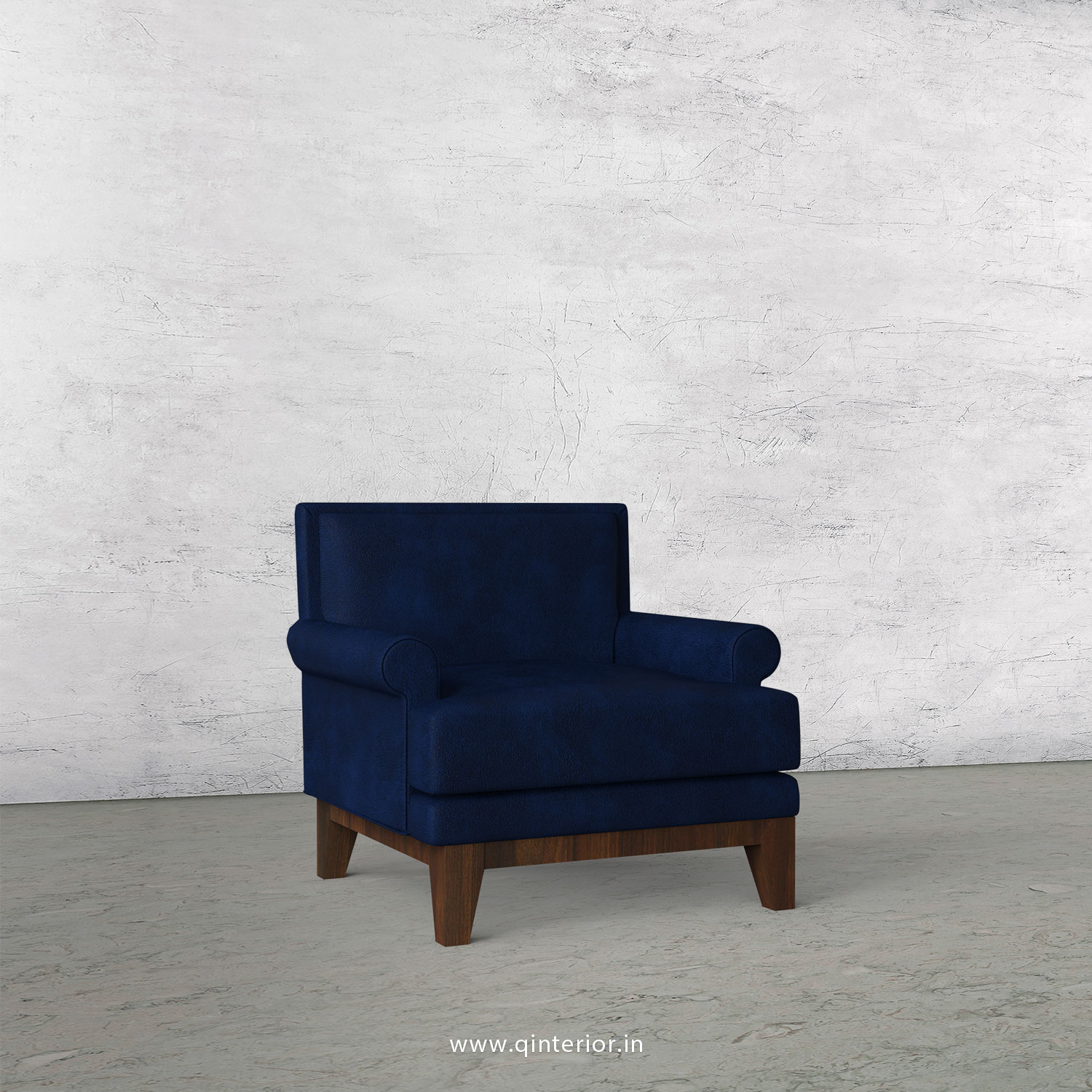 Aviana 1 Seater Sofa in Fab Leather Fabric - SFA001 FL13