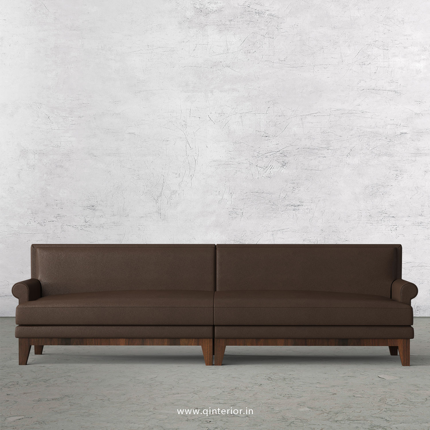 Aviana 4 Seater Sofa in Fab Leather Fabric - SFA001 FL16