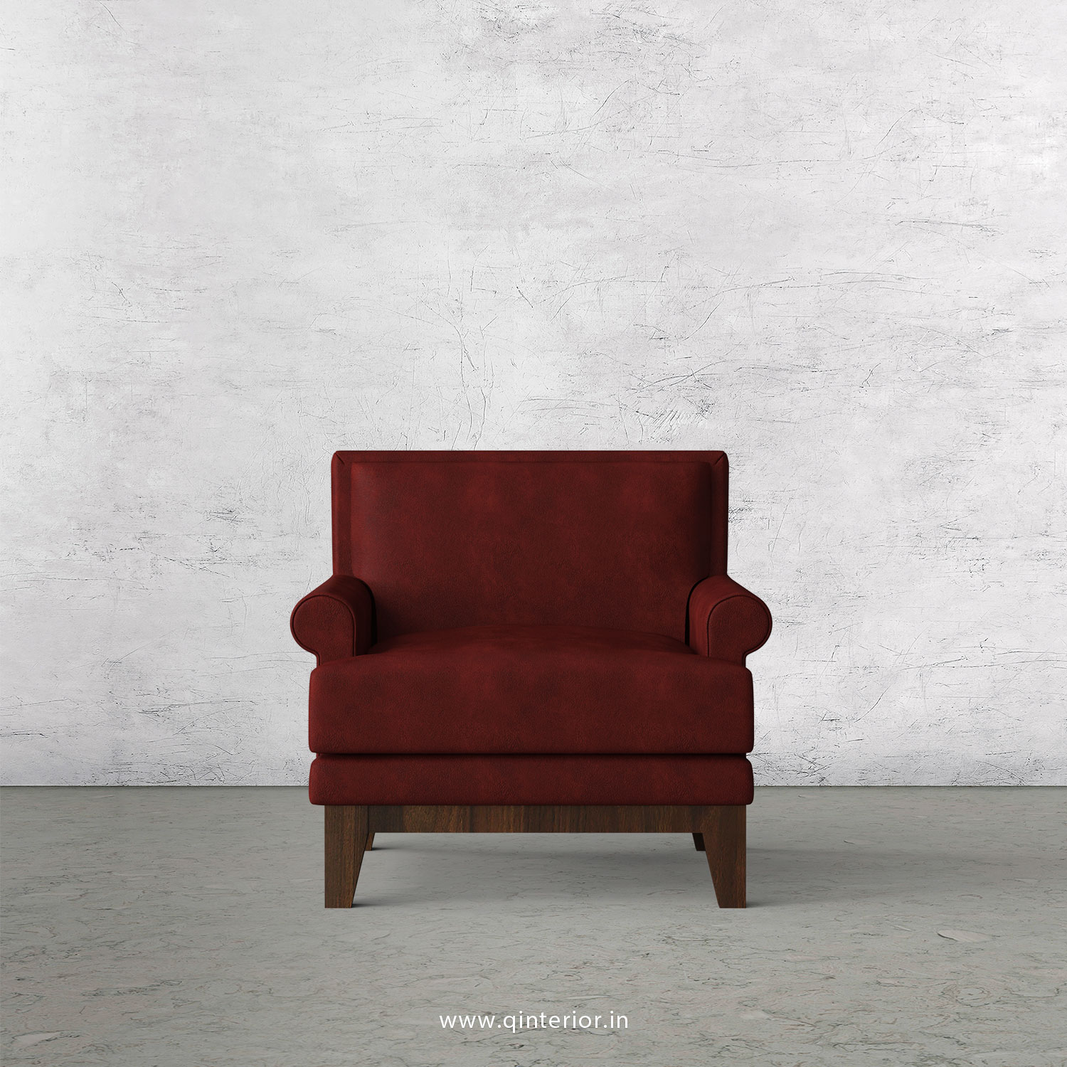 Aviana 1 Seater Sofa in Fab Leather Fabric - SFA001 FL17