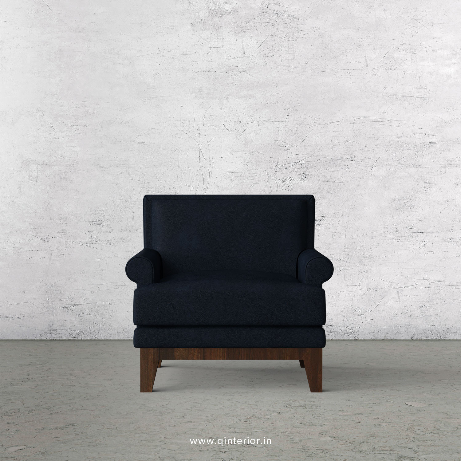 Aviana 1 Seater Sofa in Fab Leather Fabric - SFA001 FL05