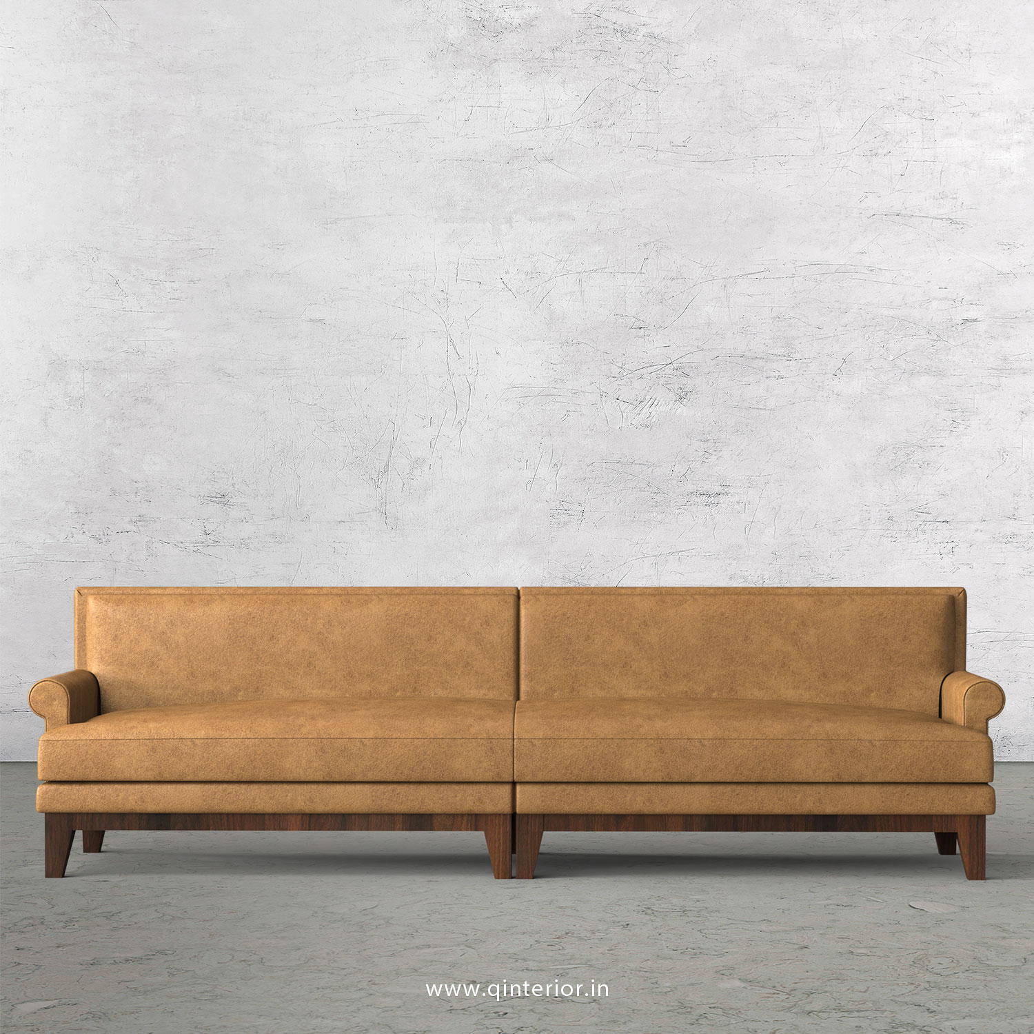 Aviana 4 Seater Sofa in Fab Leather Fabric - SFA001 FL02
