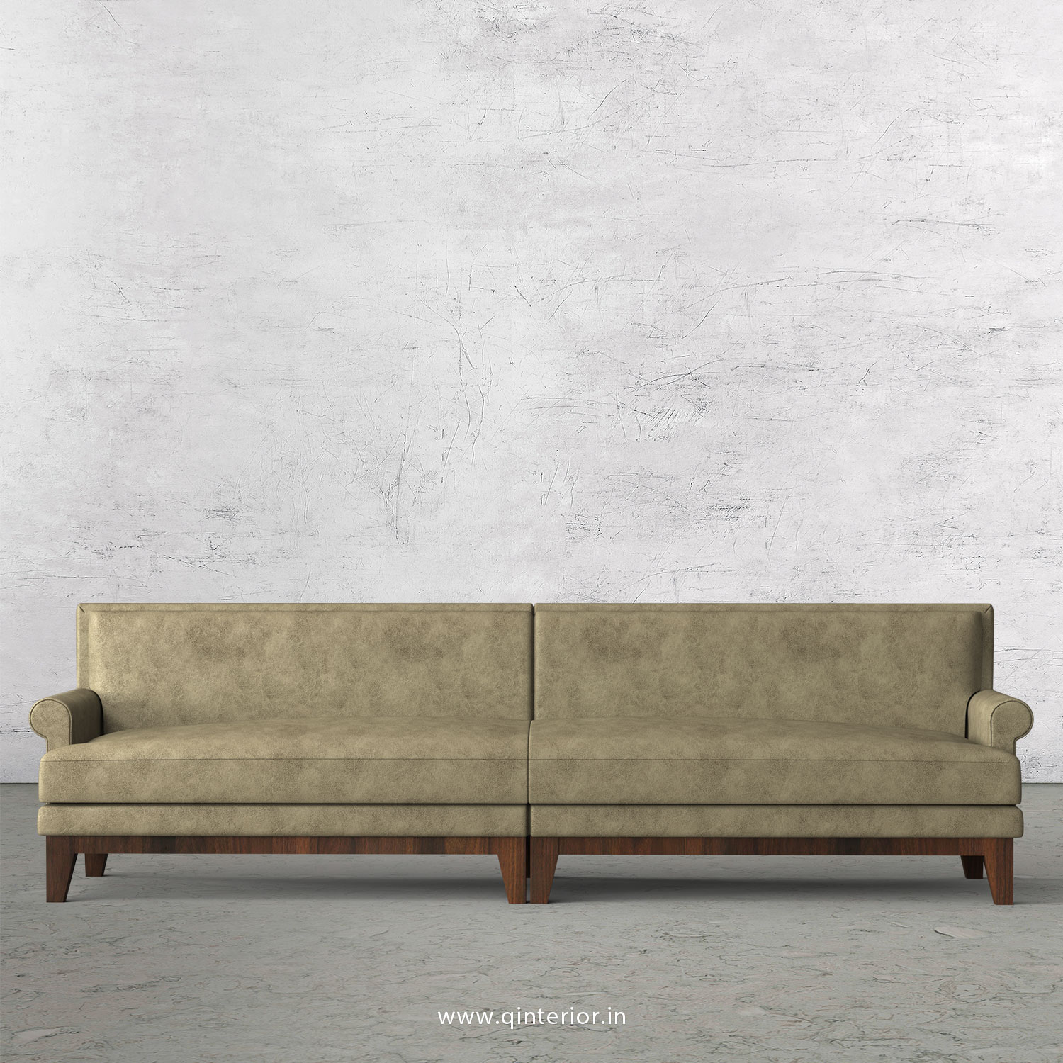 Aviana 4 Seater Sofa in Fab Leather Fabric - SFA001 FL03