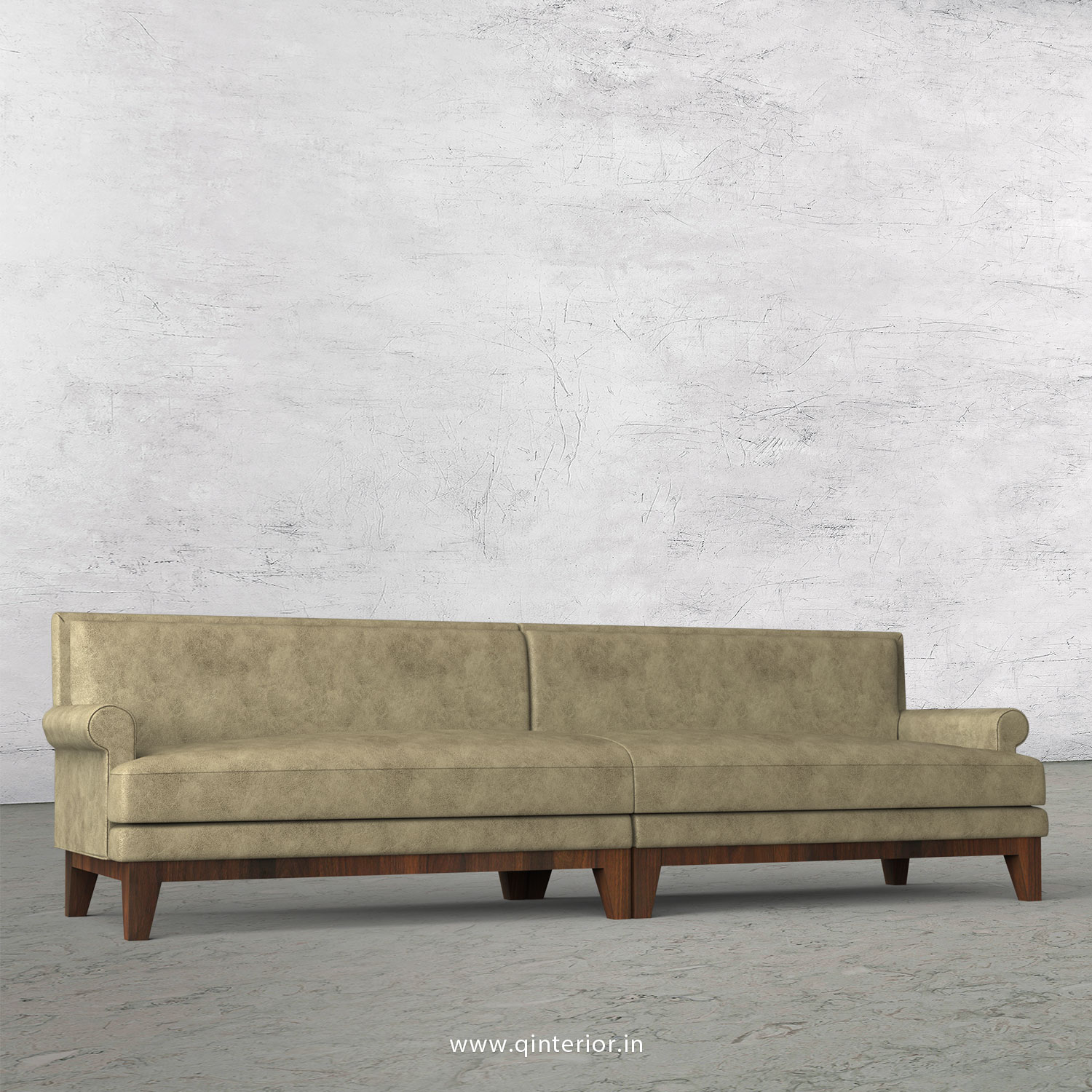 Aviana 4 Seater Sofa in Fab Leather Fabric - SFA001 FL03