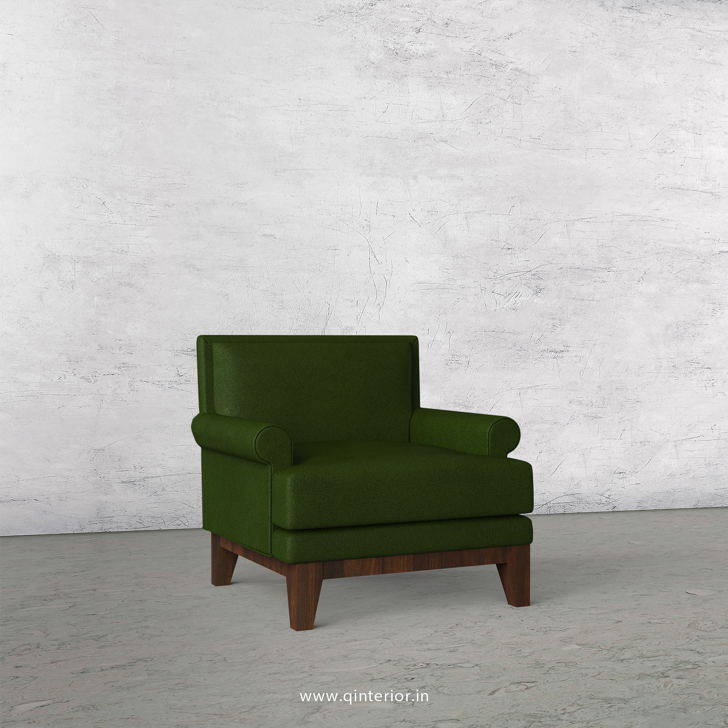 Aviana 1 Seater Sofa in Fab Leather Fabric - SFA001 FL04