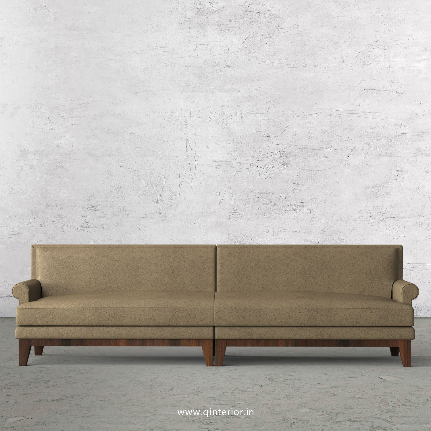 Aviana 4 Seater Sofa in Fab Leather Fabric - SFA001 FL06
