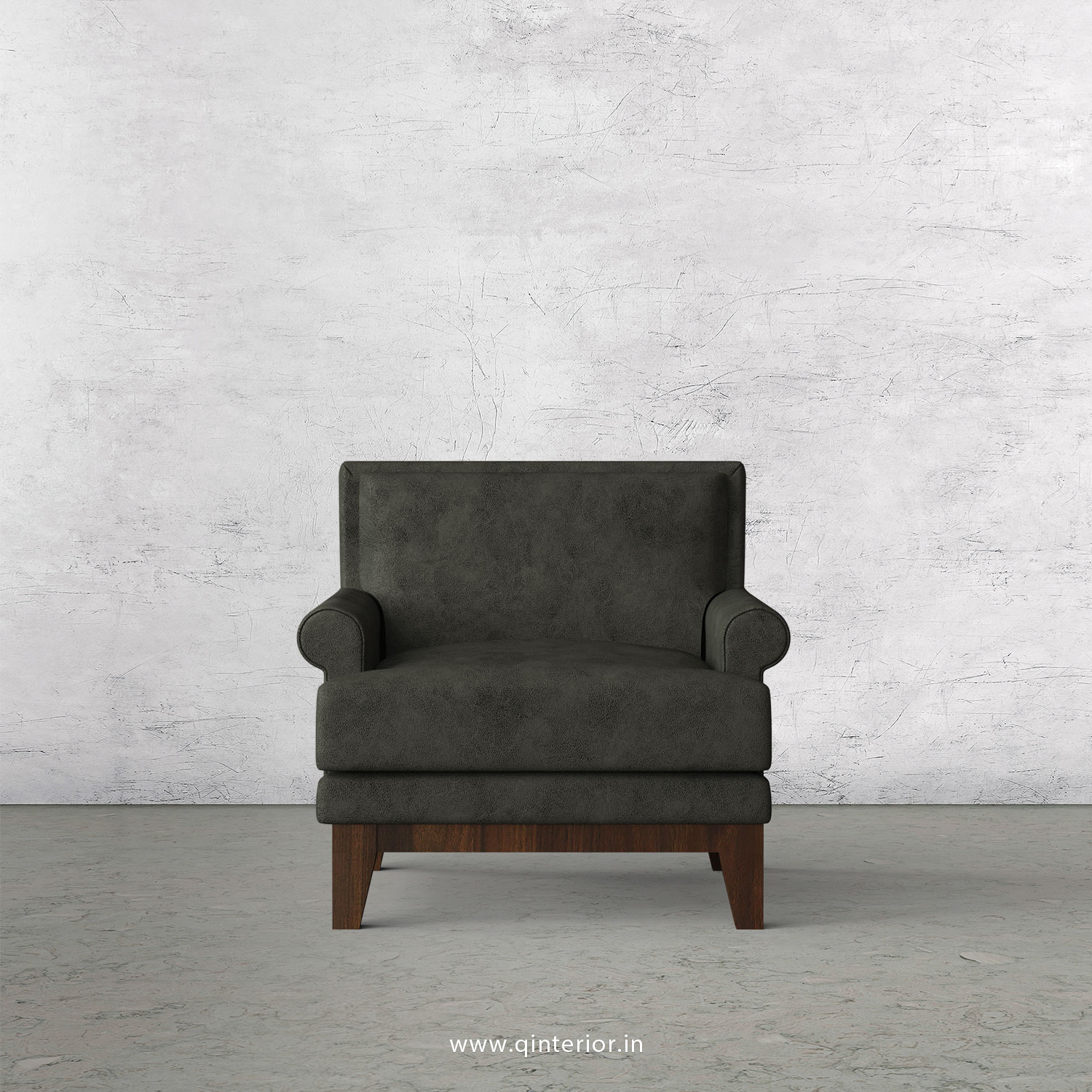 Aviana 1 Seater Sofa in Fab Leather Fabric - SFA001 FL07