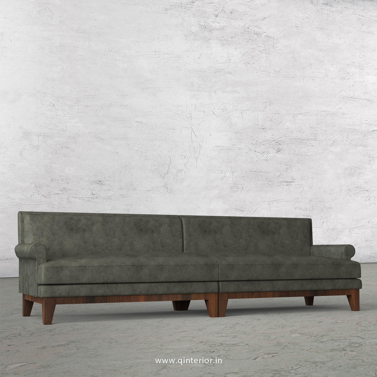 Aviana 4 Seater Sofa in Fab Leather Fabric - SFA001 FL07