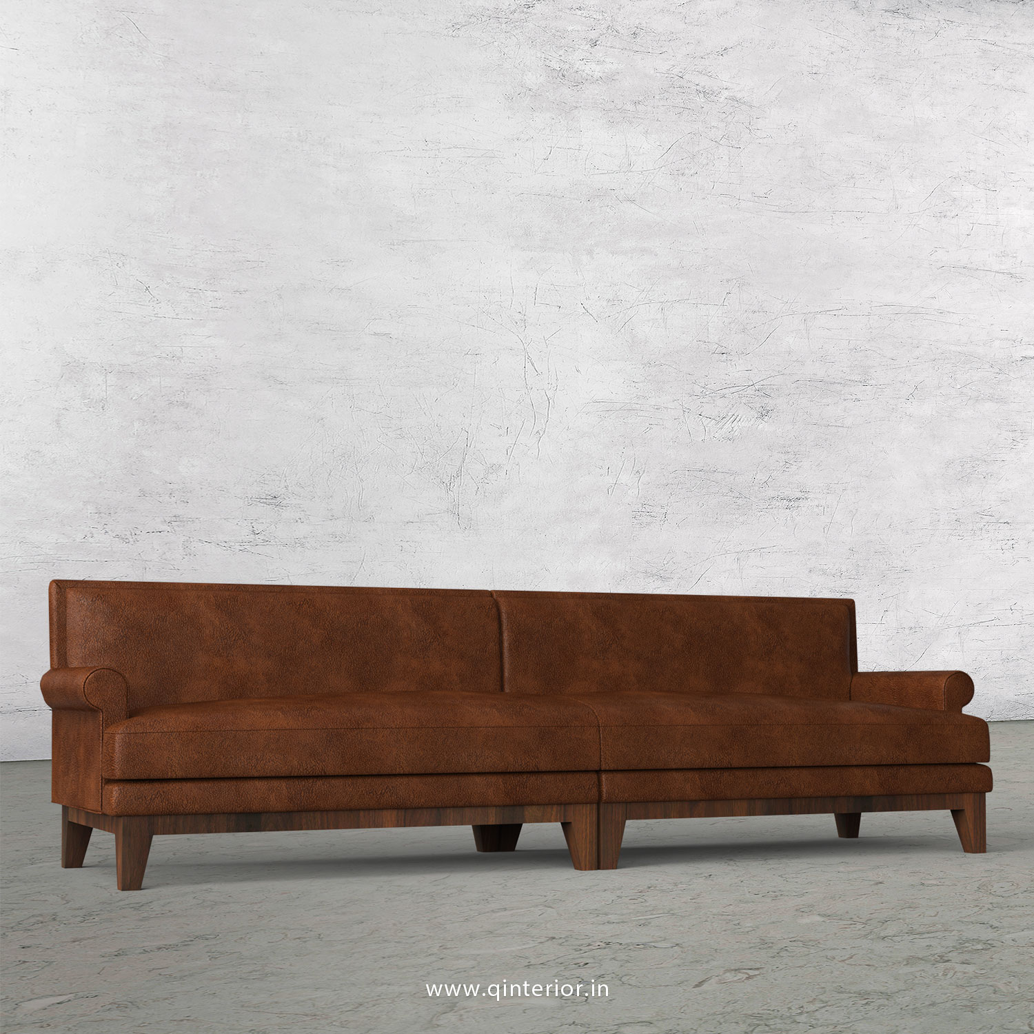 Aviana 4 Seater Sofa in Fab Leather Fabric - SFA001 FL09