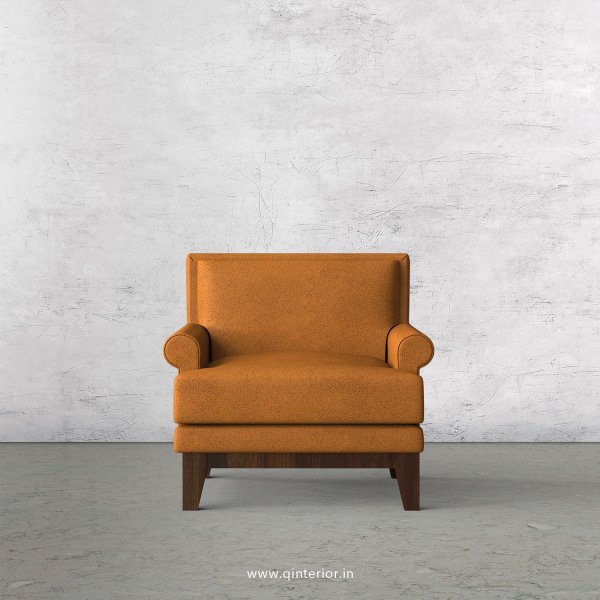 Aviana 1 Seater Sofa in Fab Leather Fabric - SFA001 FL14