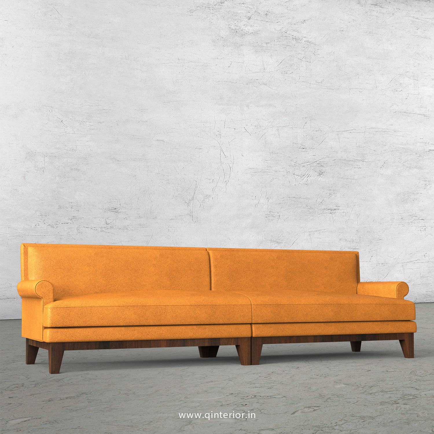 Aviana 4 Seater Sofa in Fab Leather Fabric - SFA001 FL14