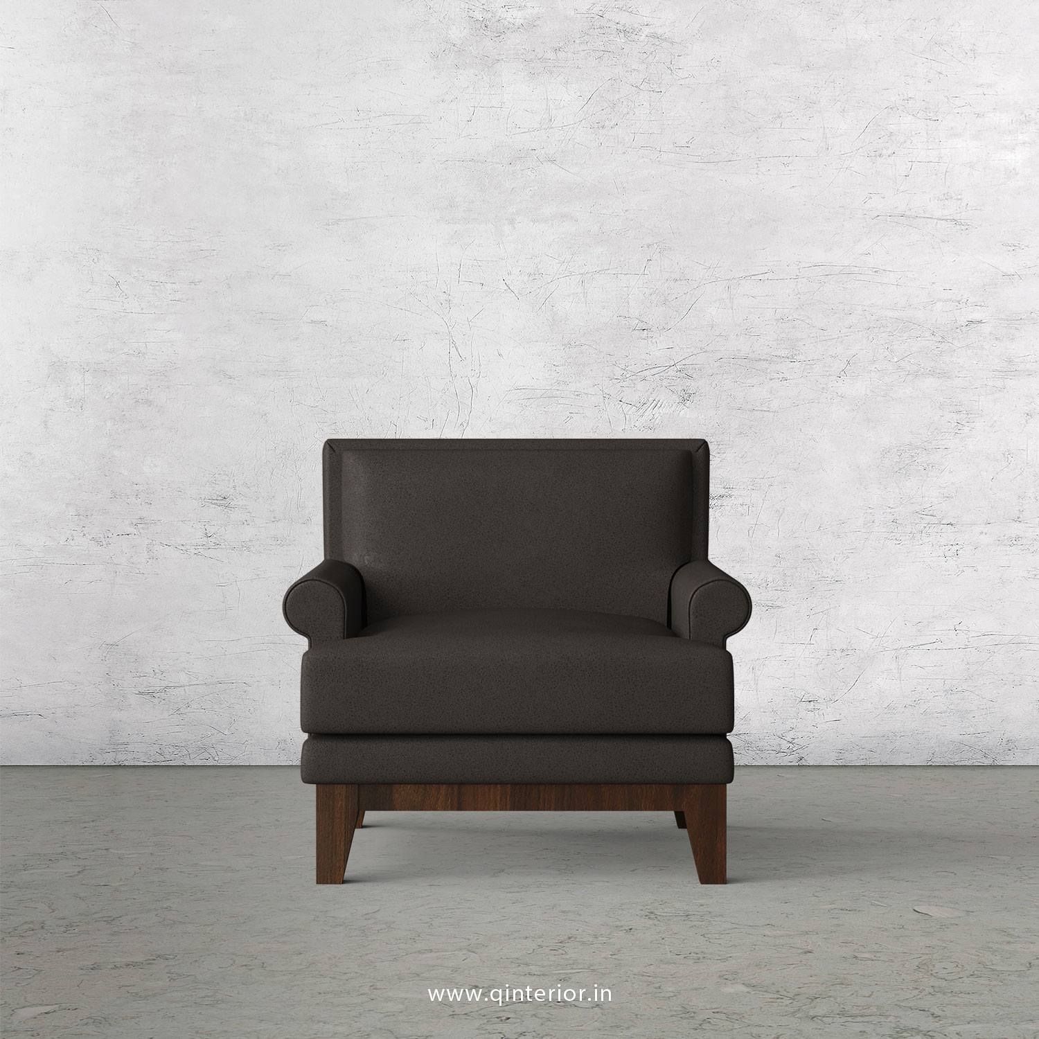 Aviana 1 Seater Sofa in Fab Leather Fabric - SFA001 FL15