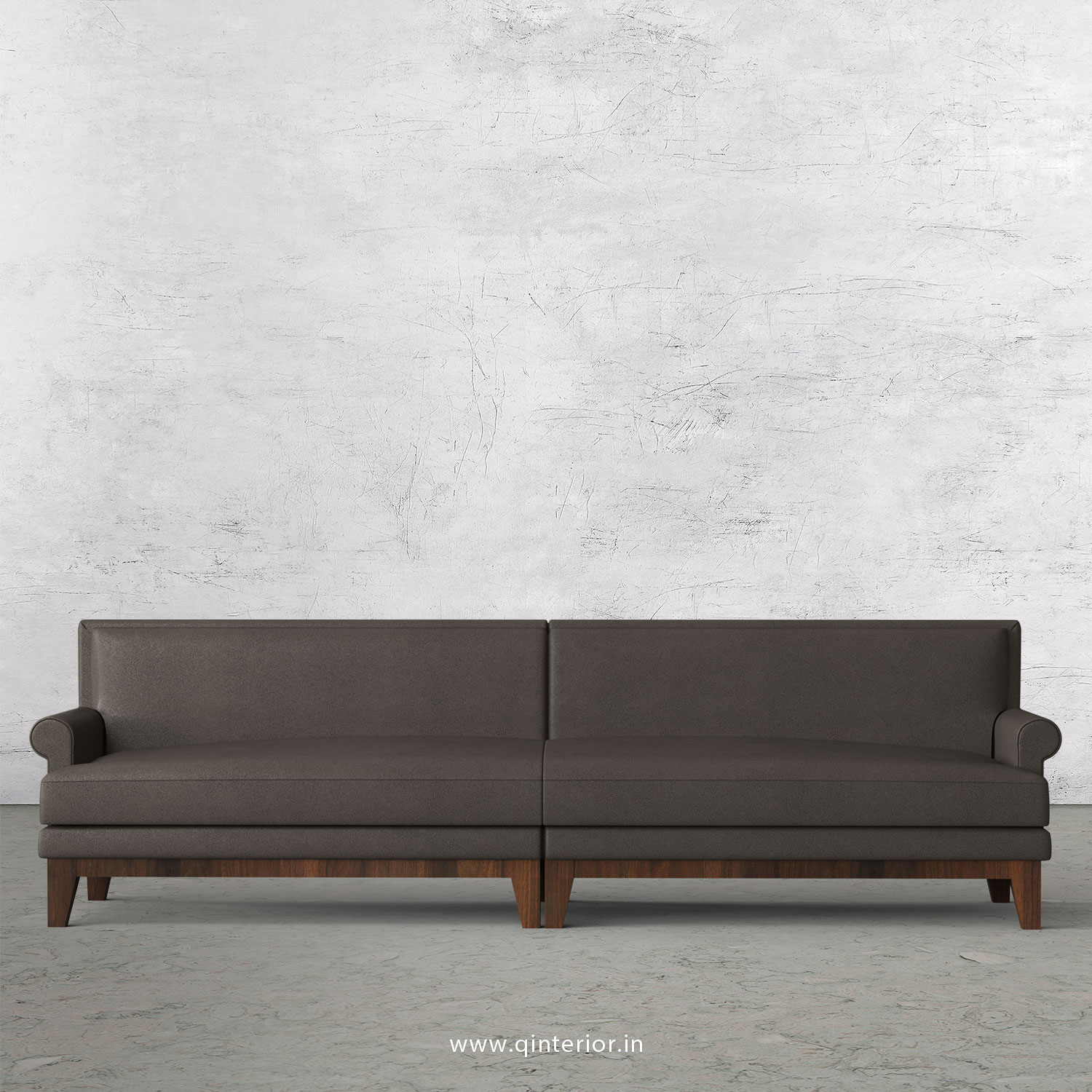 Aviana 4 Seater Sofa in Fab Leather Fabric - SFA001 FL15