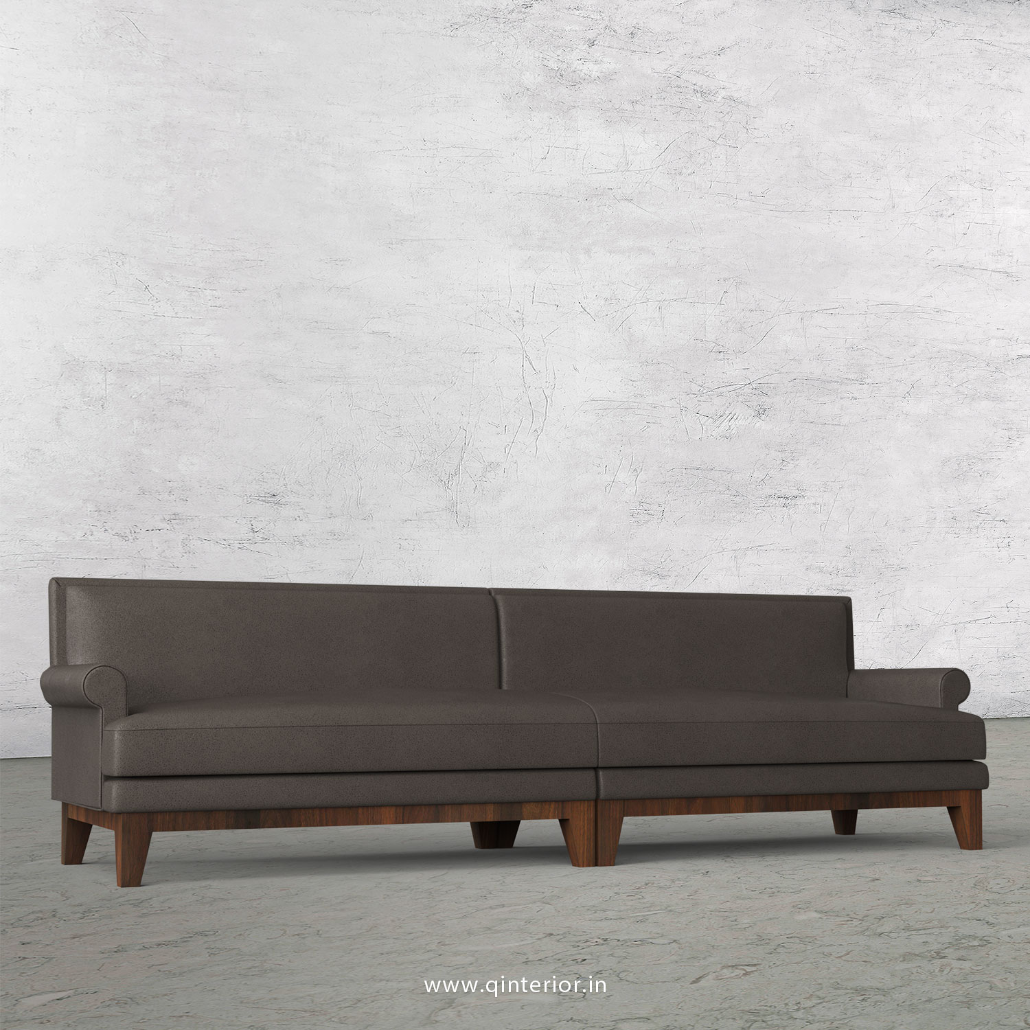 Aviana 4 Seater Sofa in Fab Leather Fabric - SFA001 FL15