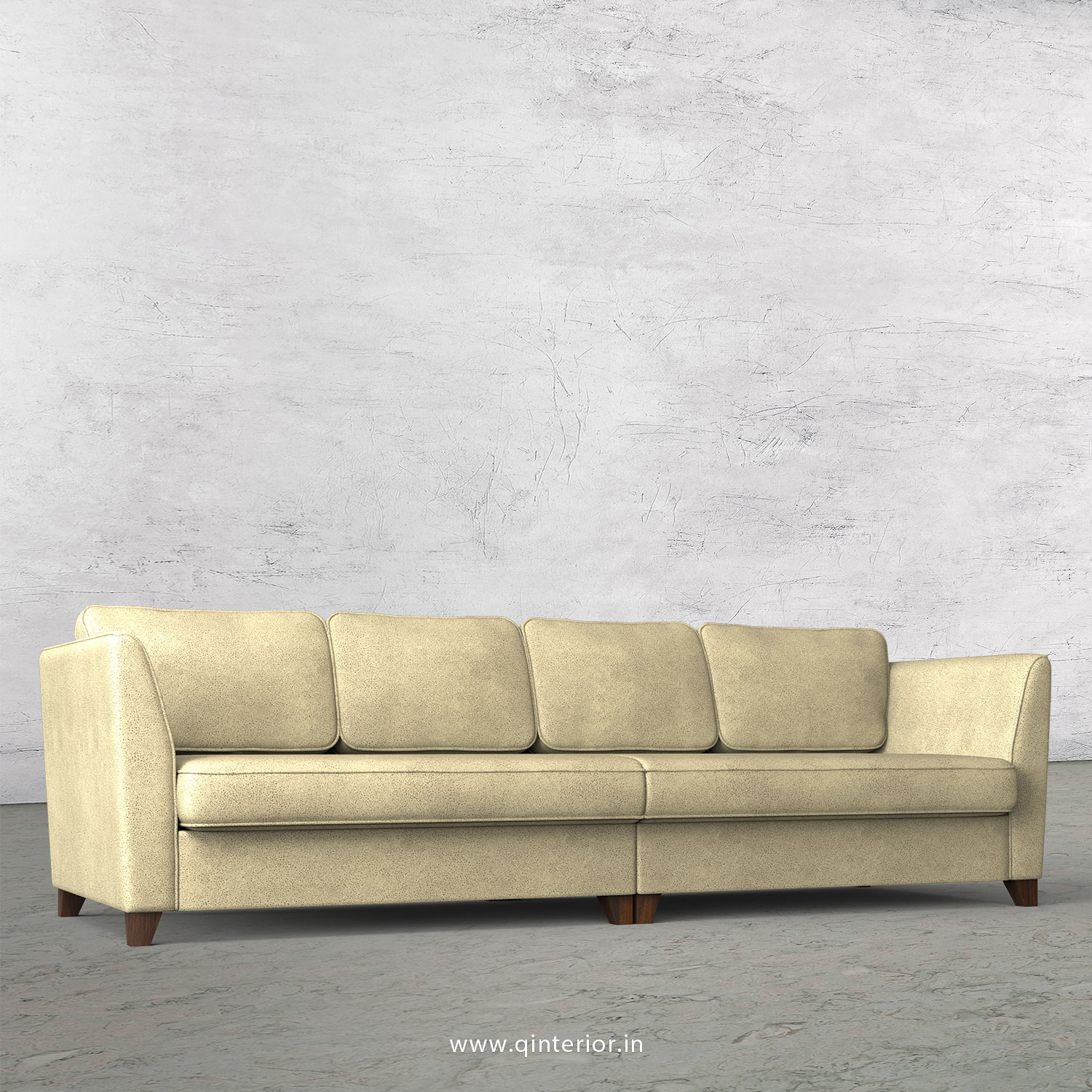 Kingstone 4 Seater Sofa in Fab Leather Fabric - SFA004 FL10