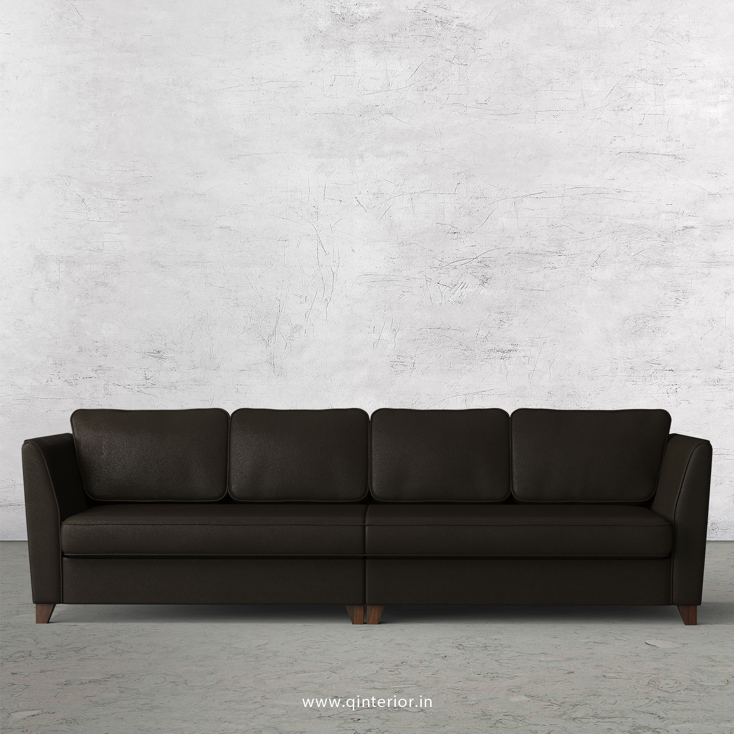 Kingstone 4 Seater Sofa in Fab Leather Fabric - SFA004 FL11